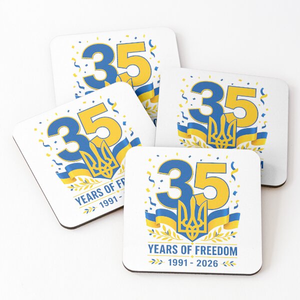 Item preview, Ukraine 35 Years of Freedom 1991-2026 Tryzub Independence Anniversary designed and sold by ML-Media.