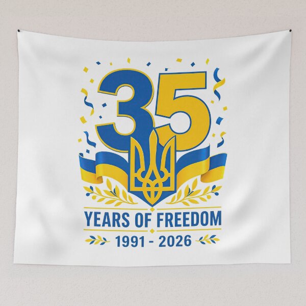 Item preview, Ukraine 35 Years of Freedom 1991-2026 Tryzub Independence Anniversary designed and sold by ML-Media.