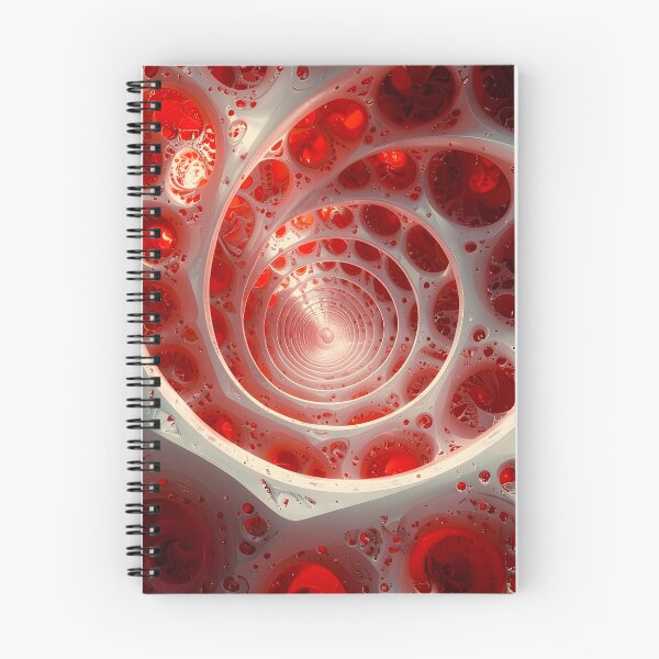 Item preview, Spiral Vortex with Red Spheres  designed and sold by Vicky Brago-Mitchell®.