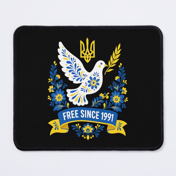 Item preview, Ukraine Free Since 1991 Dove and Tryzub Ukrainian Folk Art designed and sold by ML-Media.