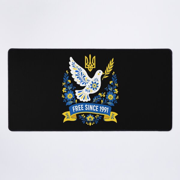 Item preview, Ukraine Free Since 1991 Dove and Tryzub Ukrainian Folk Art designed and sold by ML-Media.