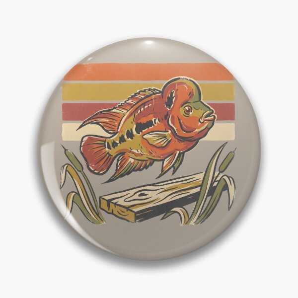 Item preview, Vintage Flowerhorn Cichlid Autumn Sunset designed and sold by MythicCotton.