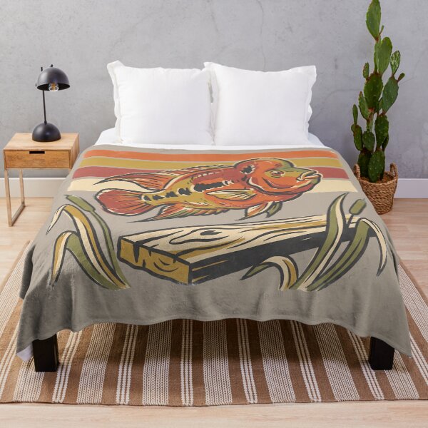 Item preview, Vintage Flowerhorn Cichlid Autumn Sunset designed and sold by MythicCotton.