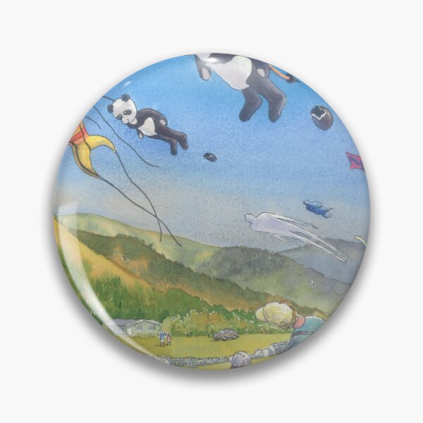 Item preview, Daddy-daughter day at a kite festival designed and sold by Dave Baab watercolors.