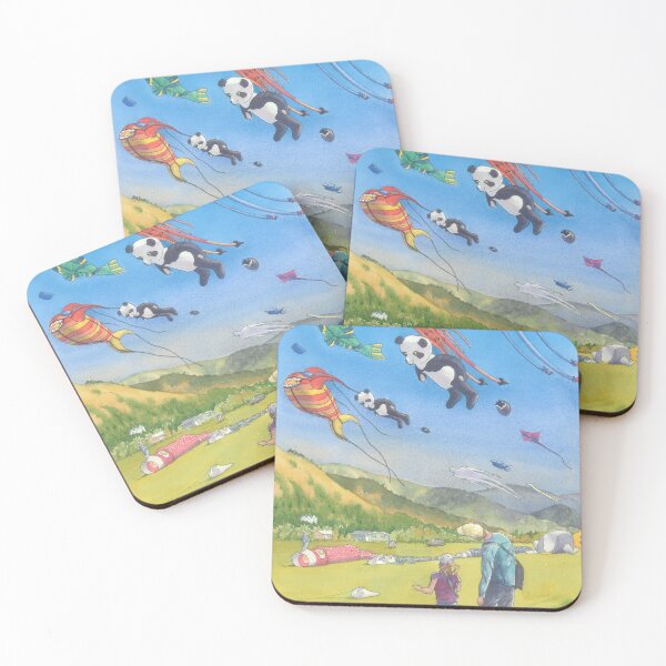 Item preview, Daddy-daughter day at a kite festival designed and sold by Dave Baab watercolors.