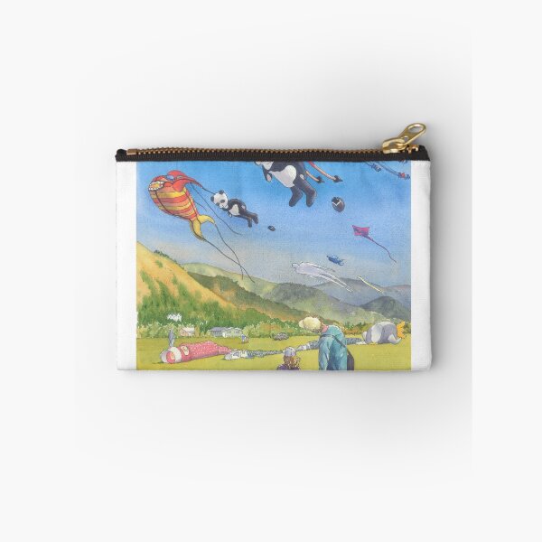 Item preview, Daddy-daughter day at a kite festival designed and sold by Dave Baab watercolors.