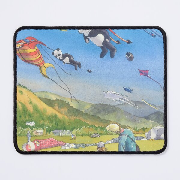 Item preview, Daddy-daughter day at a kite festival designed and sold by Dave Baab watercolors.