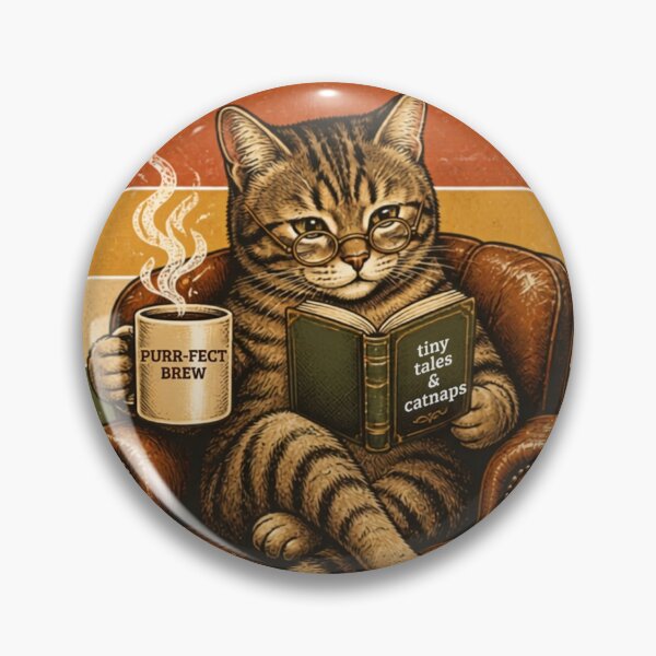 Item preview, Vintage Reading Cat & Coffee Lover - Retro Funny Quote designed and sold by bordisti.
