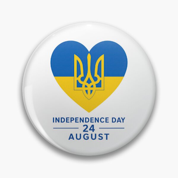 Item preview, Ukraine Independence Day Heart Tryzub August 24 designed and sold by ML-Media.