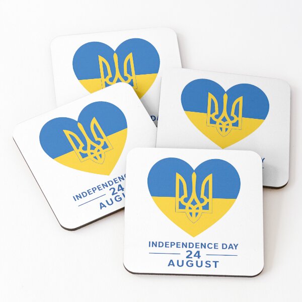 Item preview, Ukraine Independence Day Heart Tryzub August 24 designed and sold by ML-Media.