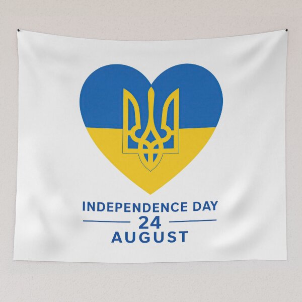 Item preview, Ukraine Independence Day Heart Tryzub August 24 designed and sold by ML-Media.
