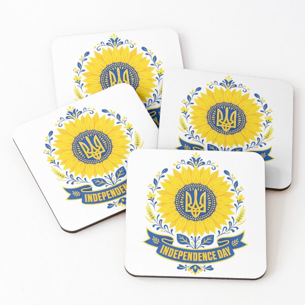 Item preview, Ukraine Independence Day Sunflower Tryzub Floral Emblem designed and sold by ML-Media.