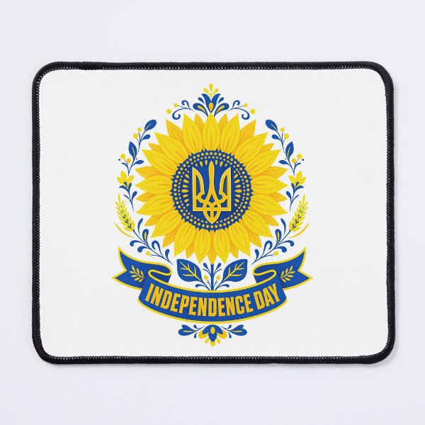 Item preview, Ukraine Independence Day Sunflower Tryzub Floral Emblem designed and sold by ML-Media.
