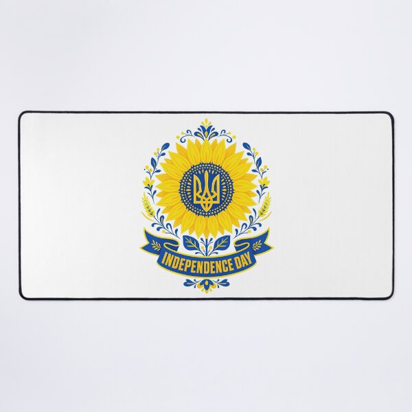 Item preview, Ukraine Independence Day Sunflower Tryzub Floral Emblem designed and sold by ML-Media.
