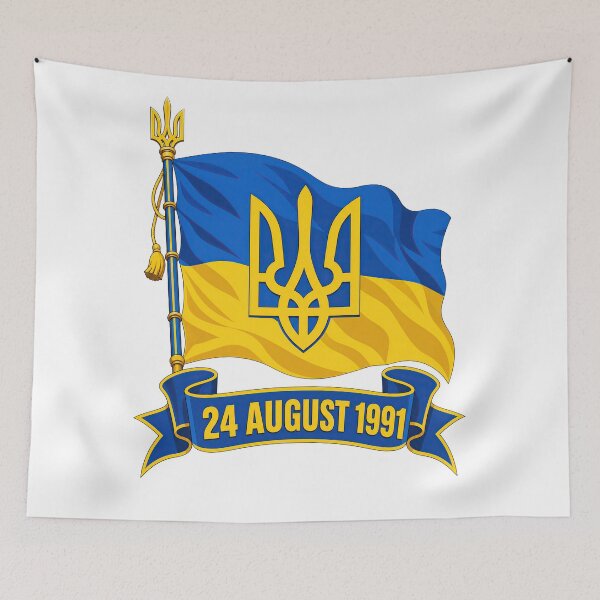 Item preview, Ukraine Independence Day Flag and Tryzub 24 August 1991 designed and sold by ML-Media.