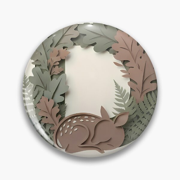 Item preview, The Fawn’s Serenity - Botanical Papercut | Verdia Collection designed and sold by Verdiami.