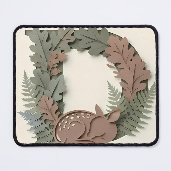 Item preview, The Fawn’s Serenity - Botanical Papercut | Verdia Collection designed and sold by Verdiami.