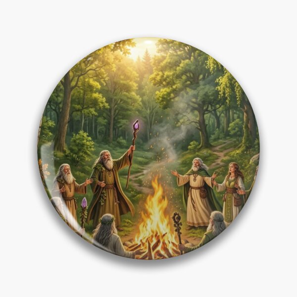 Item preview, Circle of Druids - Ritual of light in the heart of the forest designed and sold by NeyhineAngelionShop.