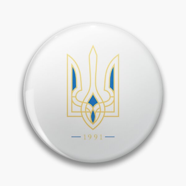 Item preview, Ukrainian Tryzub 1991 Independence Emblem Gold and Blue designed and sold by ML-Media.