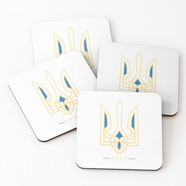 Item preview, Ukrainian Tryzub 1991 Independence Emblem Gold and Blue designed and sold by ML-Media.