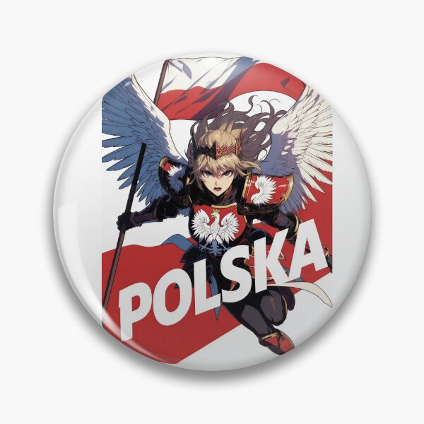 Item preview, Polska Anime Winged Warrior Polish Eagle Flag Manga designed and sold by Amber Sky Creations.