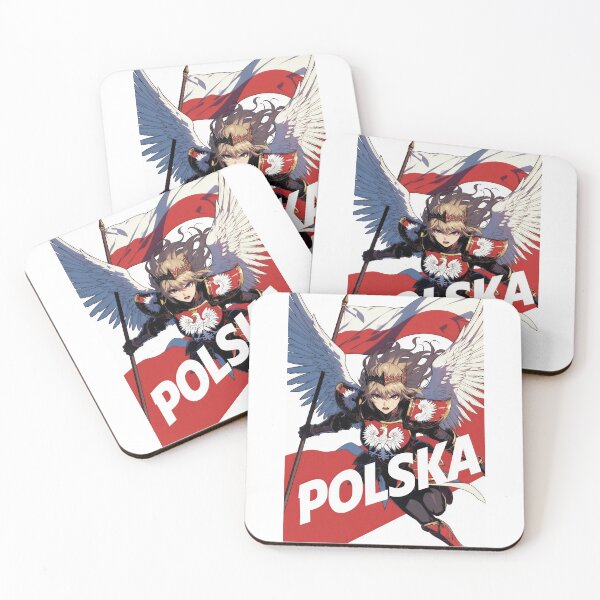Item preview, Polska Anime Winged Warrior Polish Eagle Flag Manga designed and sold by Amber Sky Creations.