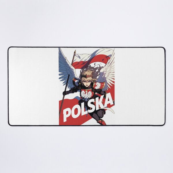 Item preview, Polska Anime Winged Warrior Polish Eagle Flag Manga designed and sold by Amber Sky Creations.