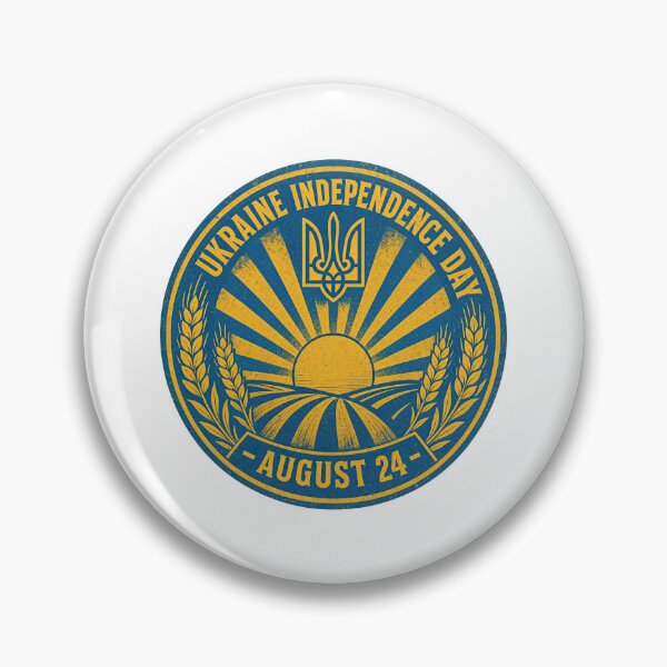Item preview, Ukraine Independence Day August 24 Tryzub Sun Wheat Emblem designed and sold by ML-Media.