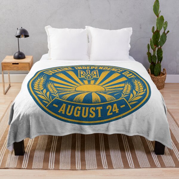 Item preview, Ukraine Independence Day August 24 Tryzub Sun Wheat Emblem designed and sold by ML-Media.