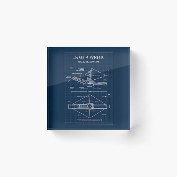 Item preview, James Webb Space Telescope (Navy Blueprint) designed and sold by BGALAXY.