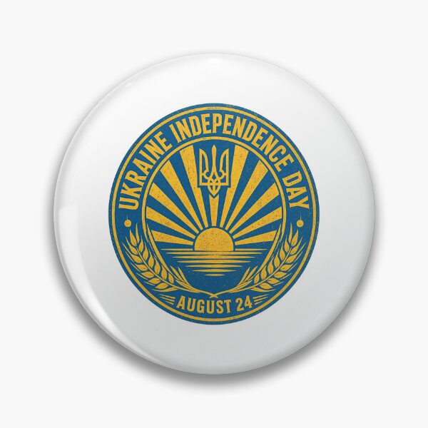 Item preview, Ukraine Independence Day August 24 Tryzub Sun Vintage Emblem designed and sold by ML-Media.