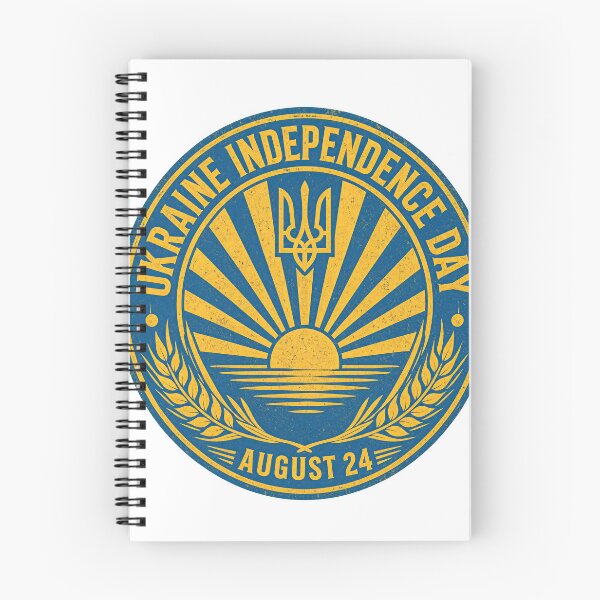 Item preview, Ukraine Independence Day August 24 Tryzub Sun Vintage Emblem designed and sold by ML-Media.