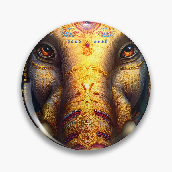 Item preview, Exquisite Elephants Embellished in Golden Attire designed and sold by Artessie.