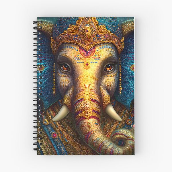 Item preview, Exquisite Elephants Embellished in Golden Attire designed and sold by Artessie.
