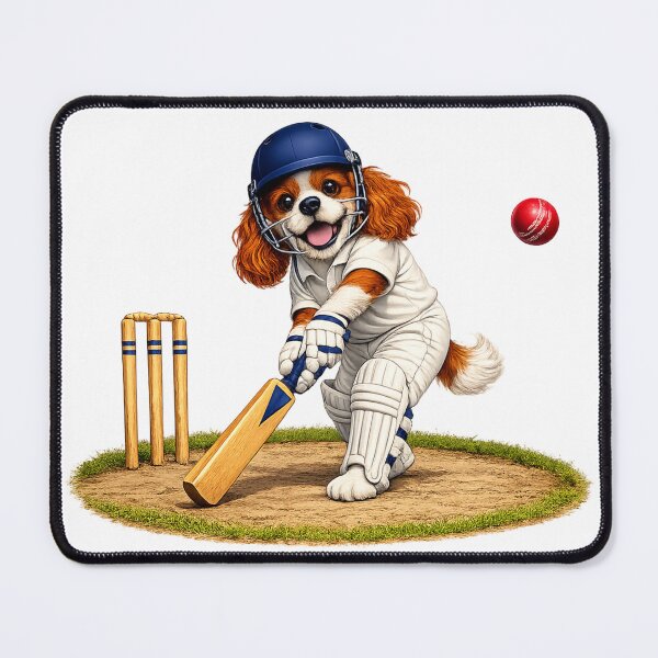 Item preview, Blenheim Cavalier Playing Cricket designed and sold by SpottyRainbow.