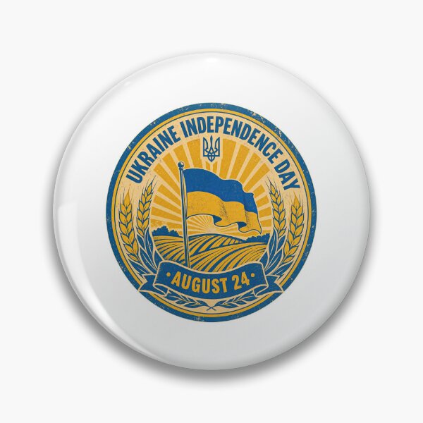 Item preview, Ukraine Independence Day August 24 Patriotic Ukrainian Flag Emblem designed and sold by ML-Media.