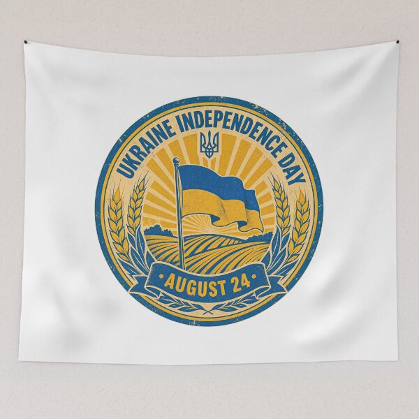 Item preview, Ukraine Independence Day August 24 Patriotic Ukrainian Flag Emblem designed and sold by ML-Media.
