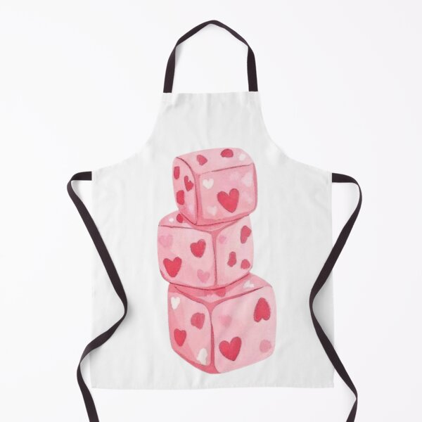 Item preview, Pink Heart Dice Watercolor Art designed and sold by Bright Stone .