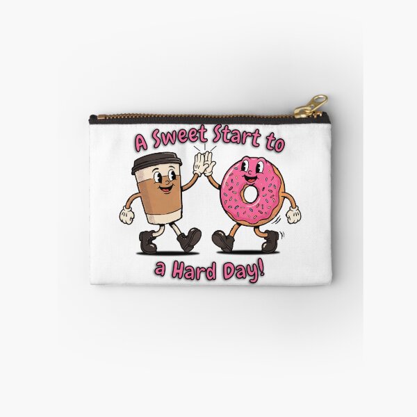 Item preview, A Sweet Start to a Hard Day - Retro 1930s Coffee & Donut Cartoon designed and sold by KozbiDesign.