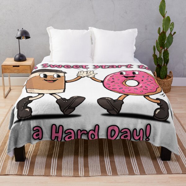 Item preview, A Sweet Start to a Hard Day - Retro 1930s Coffee & Donut Cartoon designed and sold by KozbiDesign.