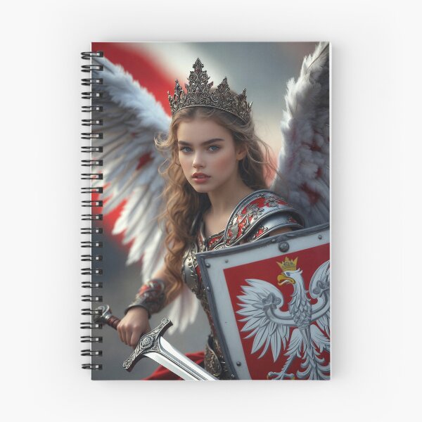 Item preview, Poland Warrior Queen Winged Angel Eagle Shield Realistic designed and sold by Amber Sky Creations.
