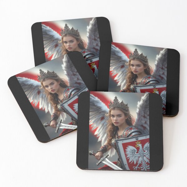 Item preview, Poland Warrior Queen Winged Angel Eagle Shield Realistic designed and sold by Amber Sky Creations.