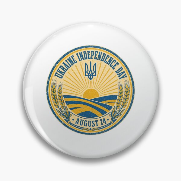 Item preview, Ukraine Independence Day Vintage Emblem Tryzub Wheat Field designed and sold by ML-Media.