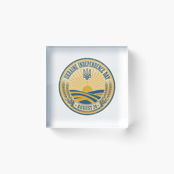 Item preview, Ukraine Independence Day Vintage Emblem Tryzub Wheat Field designed and sold by ML-Media.