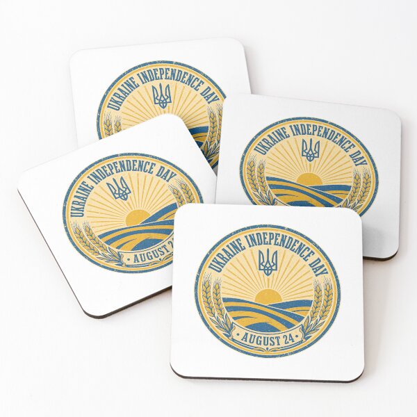 Item preview, Ukraine Independence Day Vintage Emblem Tryzub Wheat Field designed and sold by ML-Media.