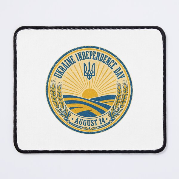 Item preview, Ukraine Independence Day Vintage Emblem Tryzub Wheat Field designed and sold by ML-Media.