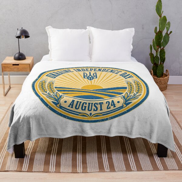 Item preview, Ukraine Independence Day Vintage Emblem Tryzub Wheat Field designed and sold by ML-Media.