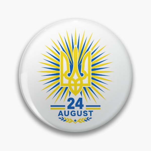 Item preview, Ukraine Independence Day 24 August Tryzub Emblem Blue and Yellow designed and sold by ML-Media.