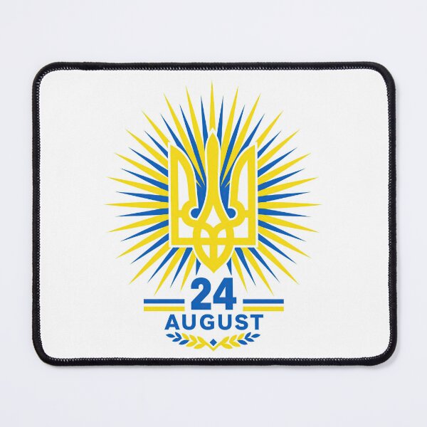 Item preview, Ukraine Independence Day 24 August Tryzub Emblem Blue and Yellow designed and sold by ML-Media.