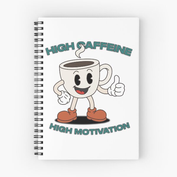 Item preview, High Caffeine High Motivation - Retro Coffee Cup Mascot designed and sold by KozbiDesign.